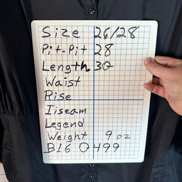 Lane Bryant blouse black button up 3/4 length sleeve Lagenlook goth plus size - Picture 11 of 11